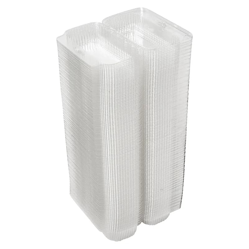 Hot Dog Take-Out Container Hinged With Dome Lid 6.5X3.93X2.5 IN OPS Clear Rectangle 250/Case