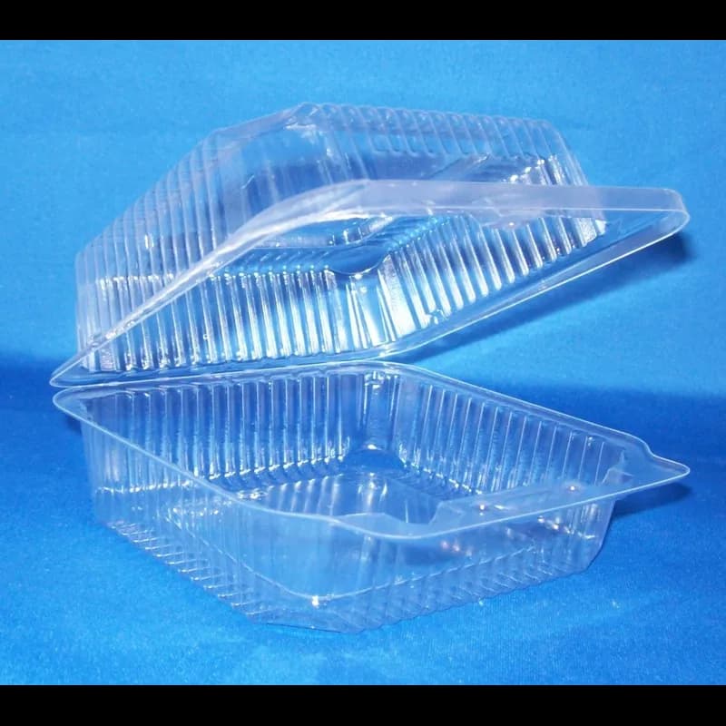 Take-Out Container Hinged Medium (MED) 5X5 IN Clear Square 500/Case