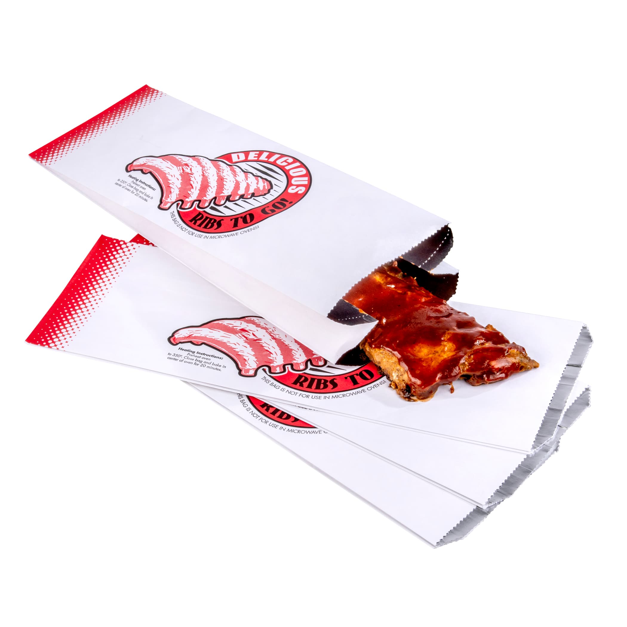 Bag 6.5X4.375X20 IN Foil-Lined Paper Ribs to Go Design Insulated 250/Case
