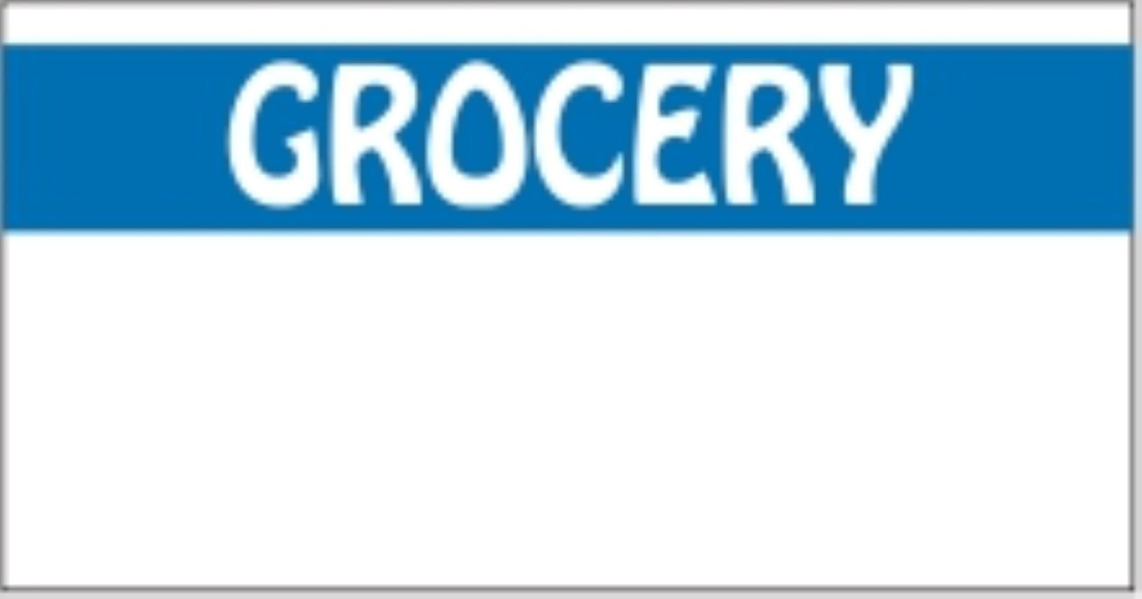 Monarch 1110/FEB-117 Grocery Gun Label Blue White Reverse Print 16/Pack