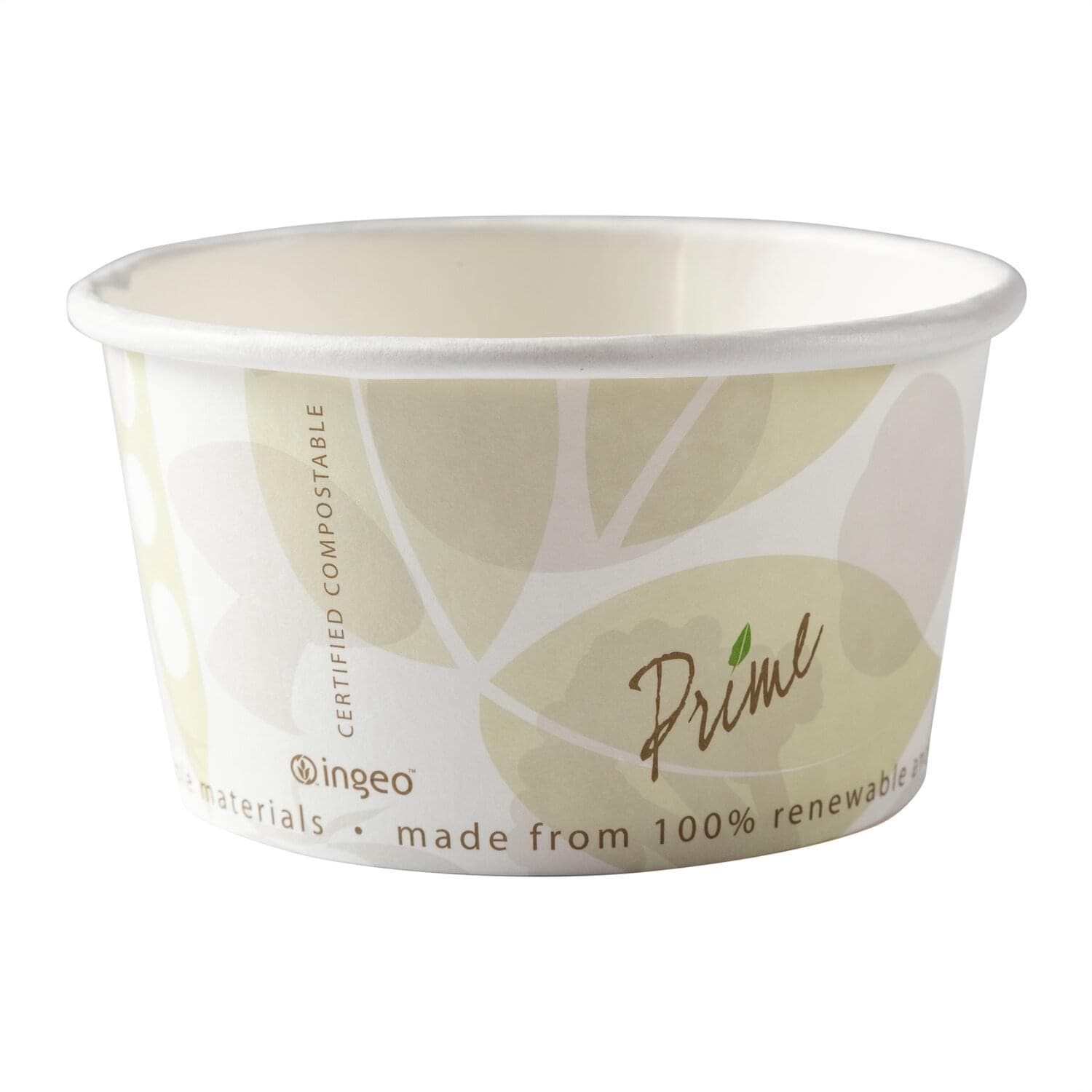 PrimeWare® Food Container 12 OZ Paper PLA Brown 25 Count/Pack 20 Packs/Case 500 Count/Case