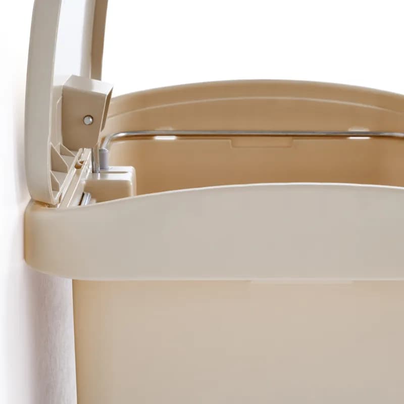 Slim Jim® Trash Can 4 GAL 15 L Beige Resin Step-On Front Step 1/Each