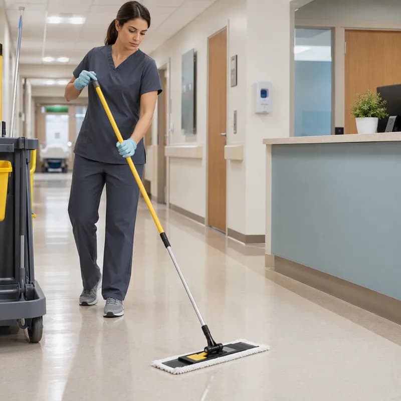 Hygen™ Mop Handle 48-72IN Yellow Black Aluminum Quick Connect 1/Each