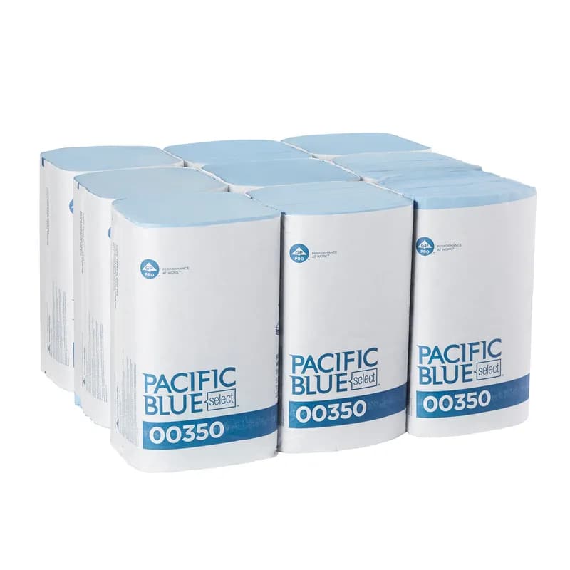 Pacific Blue Select Windshield Towel 10.2X9.5 IN 168.2 FT 2 Paper Single Fold 250 Sheets/Pack 9 Packs/Case