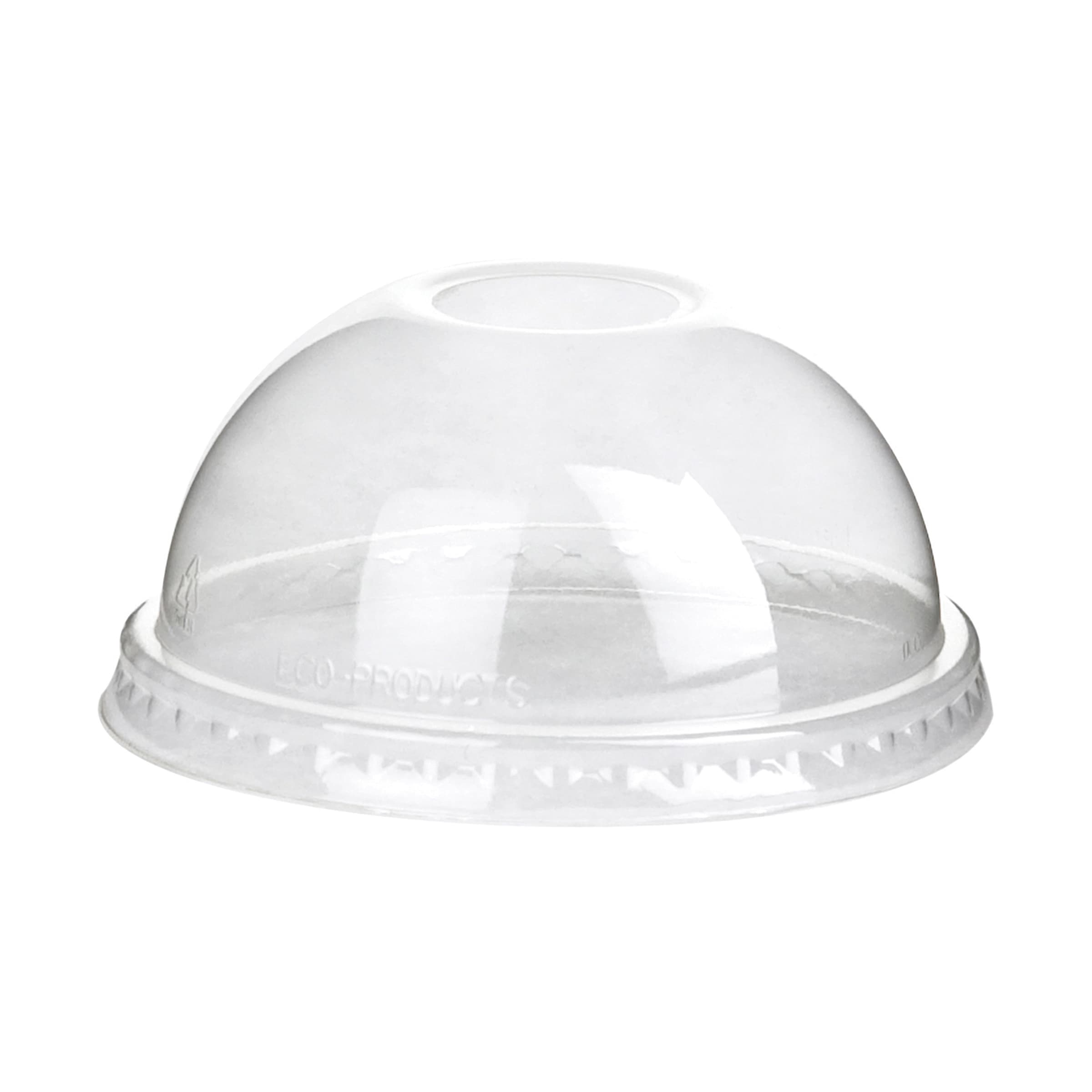 GreenStripe® Lid Dome PLA Clear For 9-24 OZ Cold Cup No Hole 1000/Case