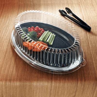 Lid Dome 14X21 IN PET Clear Oval For Container 40/Case