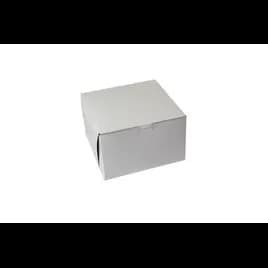 Bakery Box 8X8X5 IN Paperboard White Corner Lock 1-Piece 100/Bundle