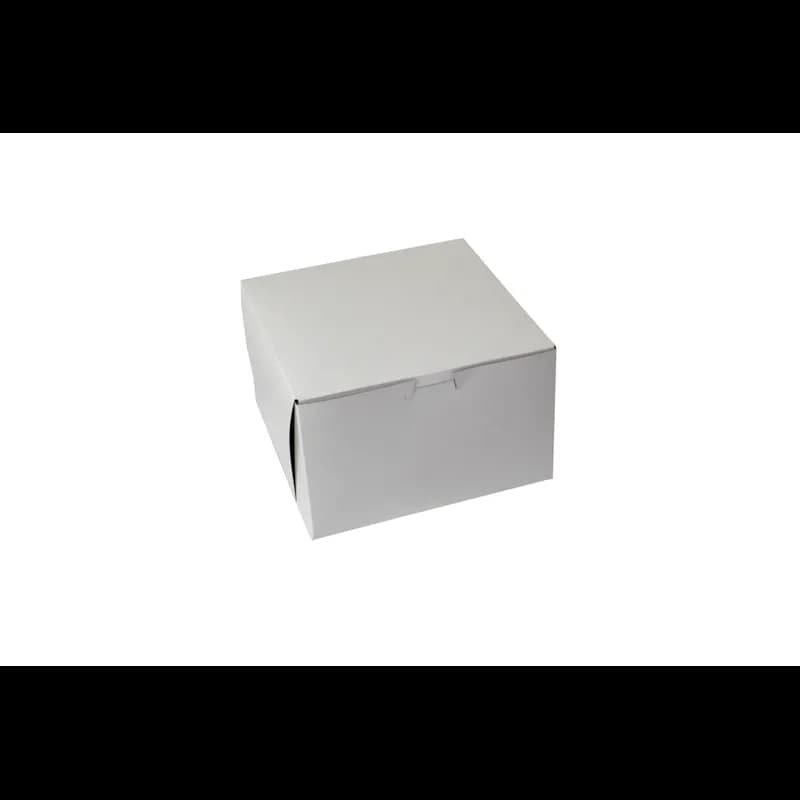 Bakery Box 8X8X5 IN Paperboard White Corner Lock 1-Piece 100/Bundle