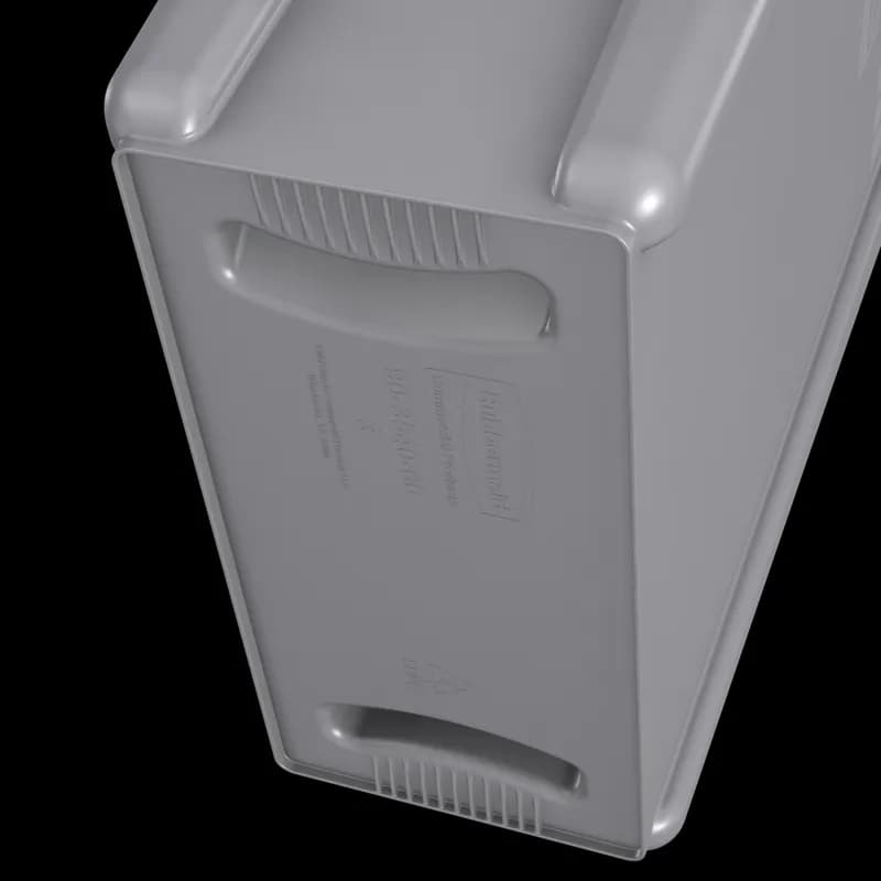 Slim Jim® Trash 1-Stream Trash Can 22X11X25 IN 16 GAL 64 QT Gray Resin Venting Channels Slim 1/Each
