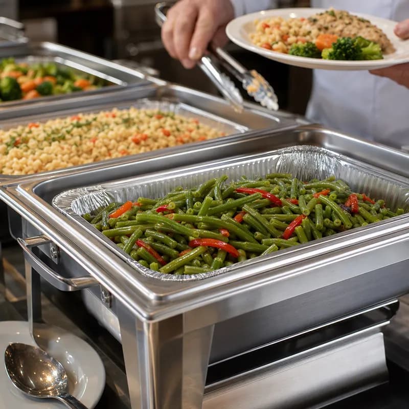 Steam Table Pan 1/3 Size 96 OZ 12.63X6.5 IN Aluminum Silver 100/Case