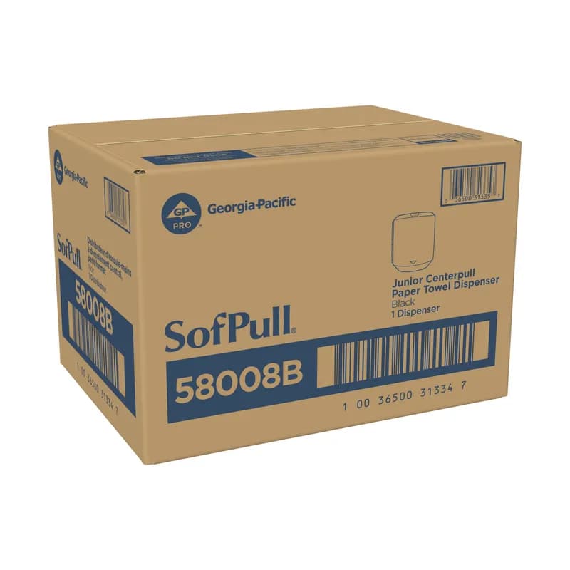 Sofpull® Paper Towel Dispenser 10.938X8.188X7.625 IN Plastic Wall Mount Black Centerpull 1/Each