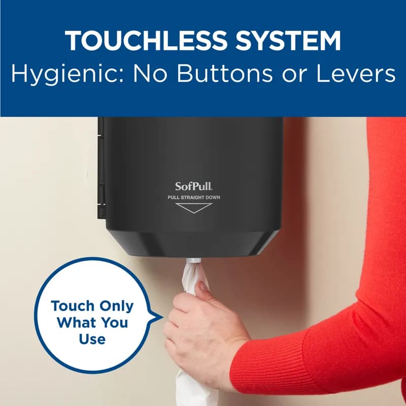 Sofpull® Paper Towel Dispenser 10.938X8.188X7.625 IN Plastic Wall Mount Black Centerpull 1/Each
