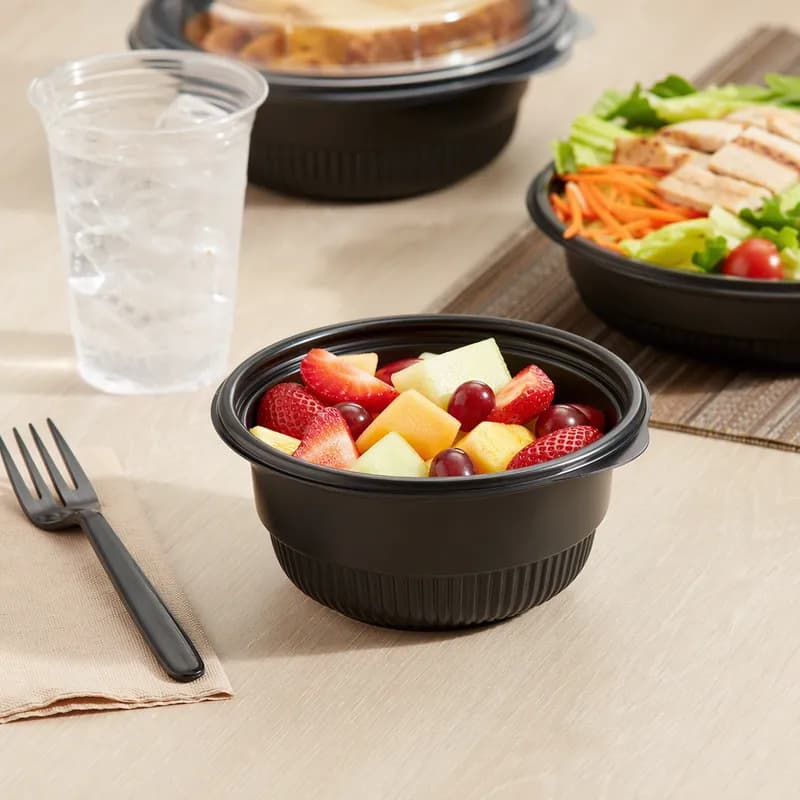 Incredi-Bowls® Bowl 10 OZ PP Black Round Microwave Safe 540/Case