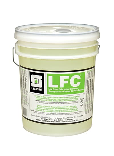 LFC® Unscented Degreaser 5 GAL Food Contact Alkaline Low Foam Chlorinated 1/Pail