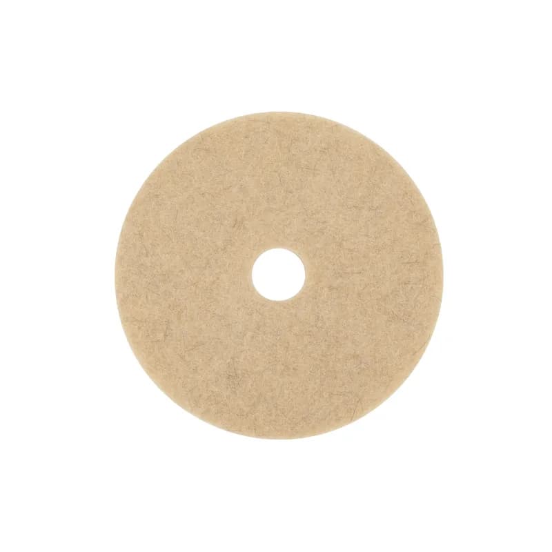 3M™ Scotch-Brite™ 3500 Buffing Pad 21X1 IN Tan Non-Woven Polyester Fiber Natural Fiber 1500-3000 RPM Center Hole 5/Case