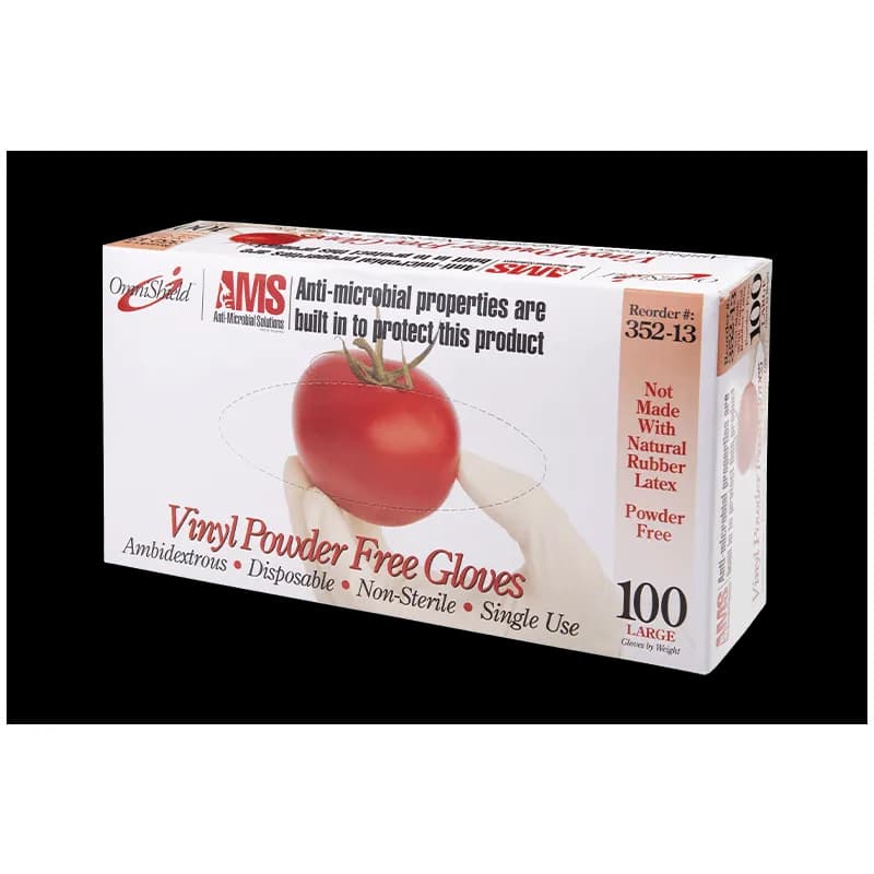 Food Service Gloves Medium (MED) Clear Vinyl Powder-Free 1000/Case