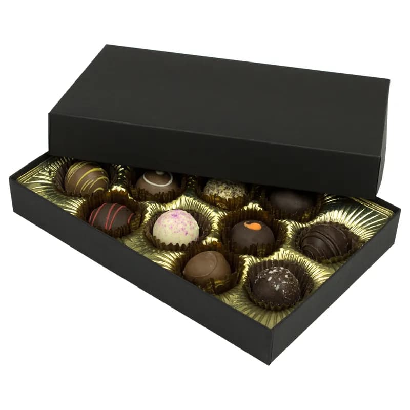 Candy Box 8.125X5.25X1.125 IN Black Onyx Set Up 50/Case