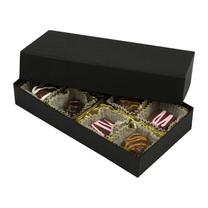 Candy Box 6.5X3.5X1.125 IN Black Onyx Set Up 100/Case