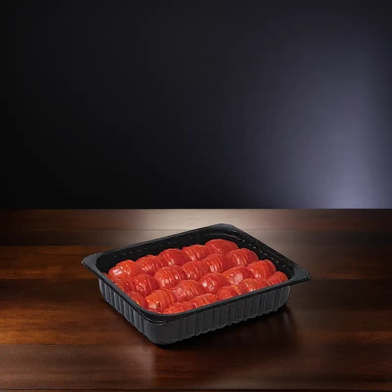 Serving Tray 10.25X12.38X3.13 IN PP Black 1440/Skid