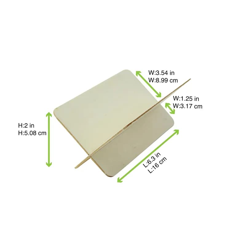 Taco Holder 6.6X2 IN Poplar Natural Grease Resistant Reusable 50 Count/Pack 2 Packs/Case 100 Count/Case