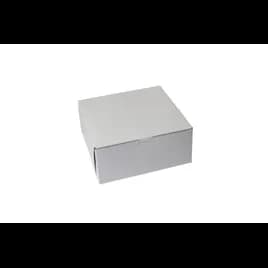 Bakery Box 9X9X4 IN Paperboard White Corner Lock 1-Piece 200/Case