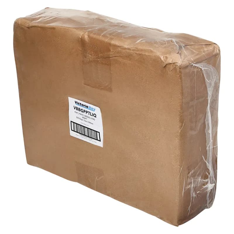 Victoria Bay Pint Liquor Bag 3.75X2.25X11.5 IN Paper Kraft 500/Pack