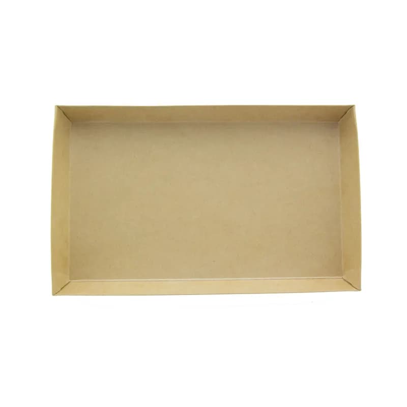 Sushi Take-Out Box With PET Lid 8.66X5.3X1 IN PE Coated Paper Kraft 50 Count/Pack 6 Packs/Case 300 Count/Case