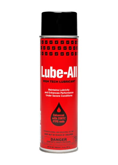 Lube-All Unscented Mechanical Lubricant Polish 20 OZ Aerosol RTU High Tech 12/Case