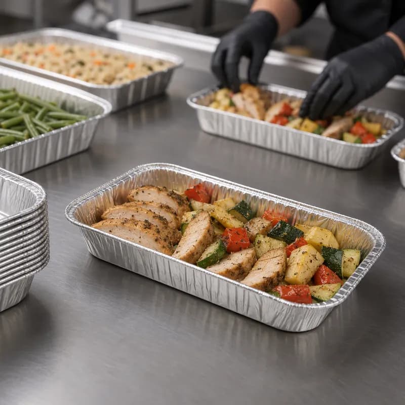 Catering Pan 29.3 OZ 7.906X5.906X1.125 IN Aluminum Silver Oblong 500/Case