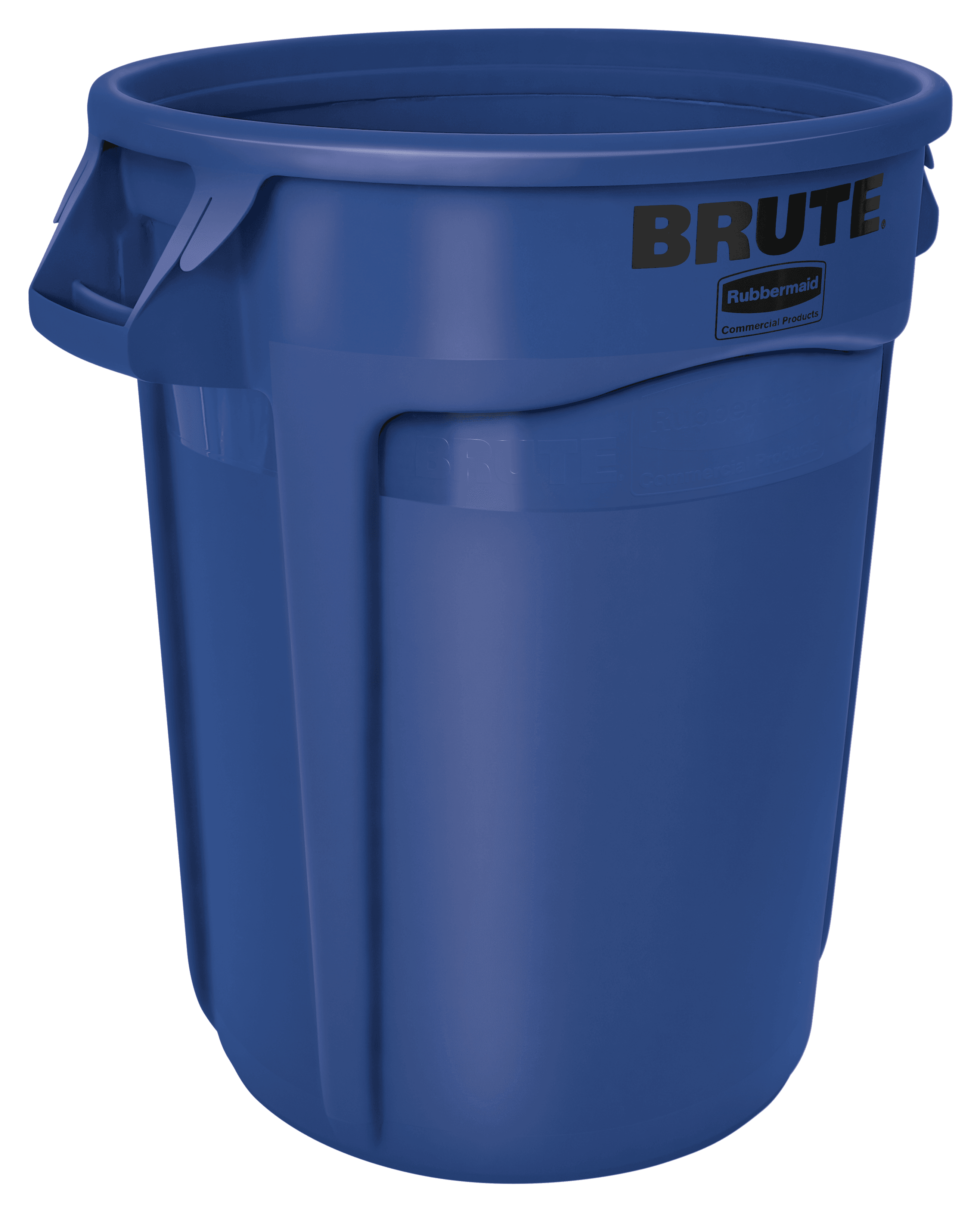 Brute® 1-Stream Trash Can 25.39X22.64X27.87 IN 32 GAL Blue Resin Venting Channels Food Safe 1/Each
