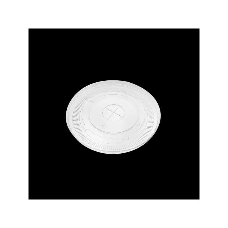 Karat® Lid Flat 3.54 IN PET Clear For 12-22 OZ Cup Identification With Hole 1000/Case