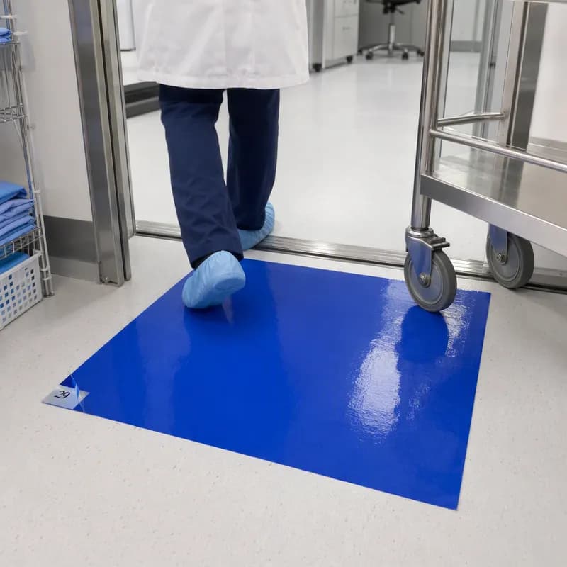 Tacky Traxx® Entrance Mat 36X24 IN Blue Economy 30 Count/Pack 4 Packs/Case