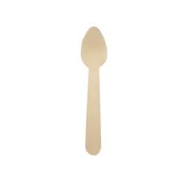 Spoon 4.33 IN Wood Natural 100 Count/Pack 30 Packs/Case 3000 Count/Case