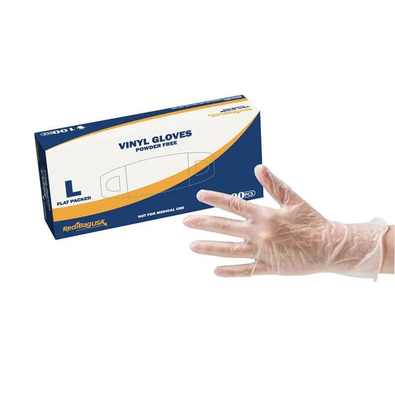 Gloves Large (LG) Clear PVC Vinyl Disposable Powder-Free Latex Free 1000/Case
