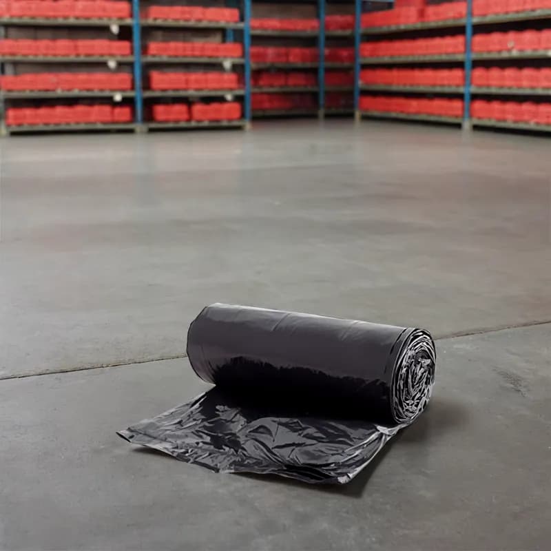 Victoria Bay Can Liner 43X46 IN 45-50 GAL Black LLDPE 1.2MIL Roll 100/Case