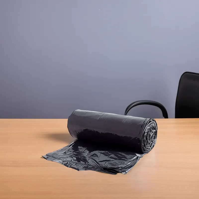 Victoria Bay Can Liner 38X58 IN 60 GAL Black LLDPE 1MIL Roll 100/Case