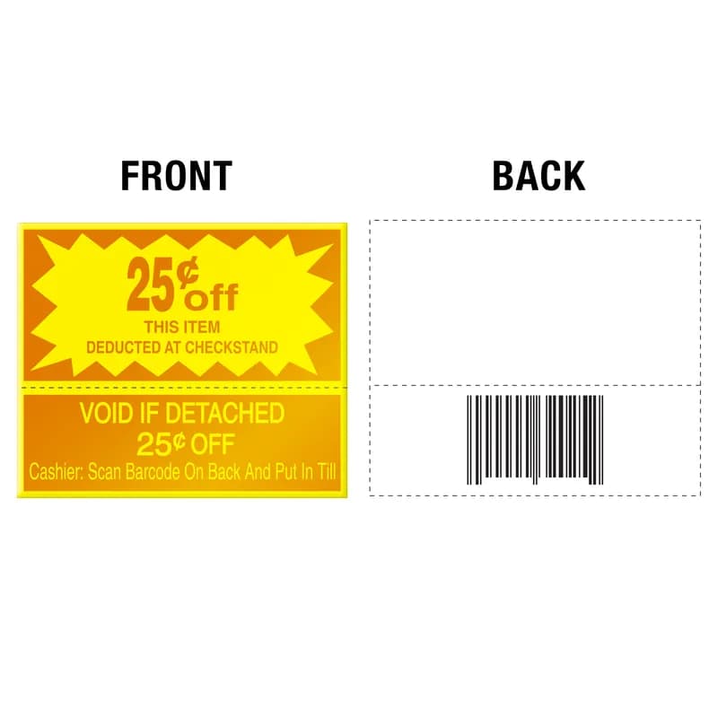 Gotts Grocery .25 Coupon Label UPC 250/Roll