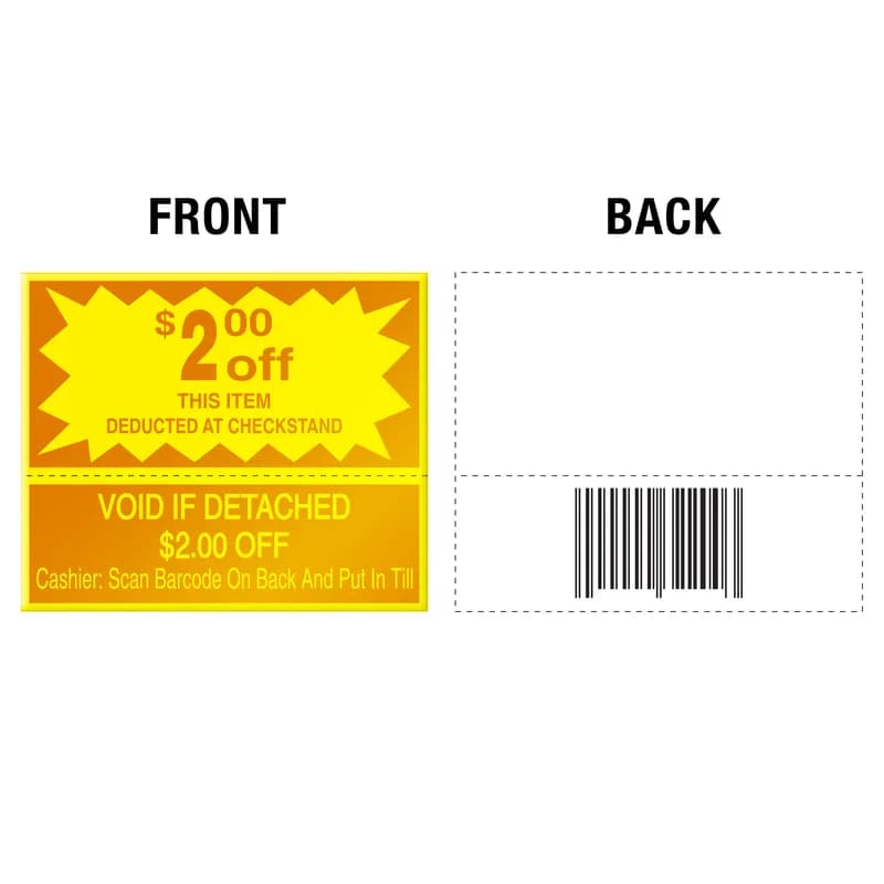 Gotts Grocery $2.00 Coupon Label UPC 250/Roll