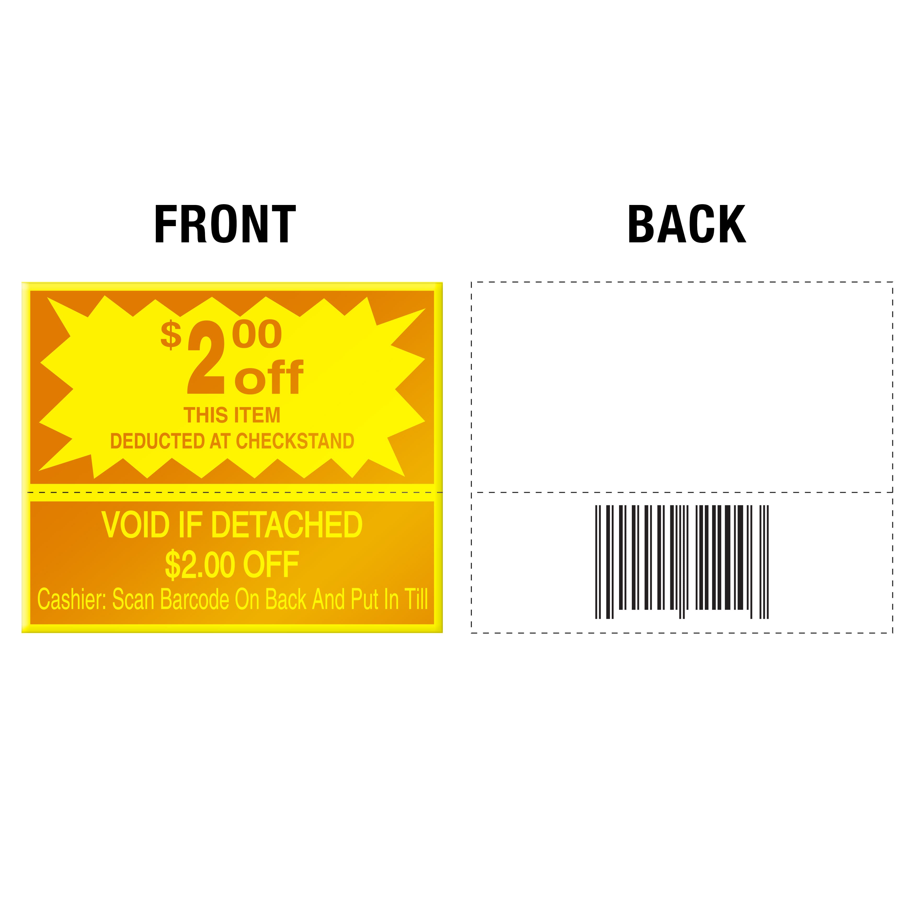 Gotts Grocery $2.00 Coupon Label UPC 250/Roll