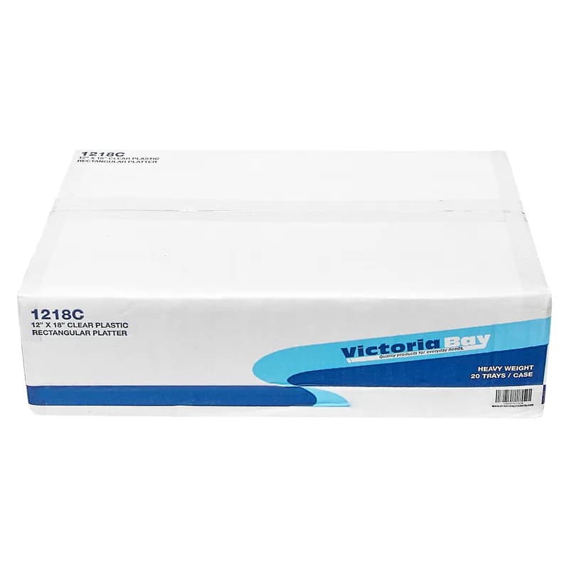 Victoria Bay Serving Tray 12X18 IN Plastic Clear Rectangle 20/Case