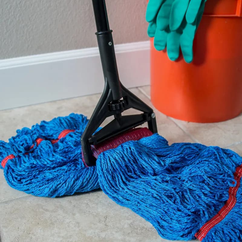 Flo-Pac® Mop Handle 60X7.5X1 IN Black Metal With 7.5IN Head 1/Each