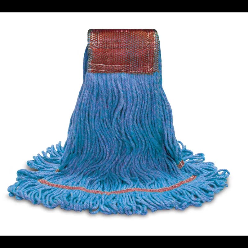 O-Cedar® Mop Head Large (LG) Blue Synthetic Yarn 4PLY Loop End Launderable Shrinkless 5IN Headband 12/Case