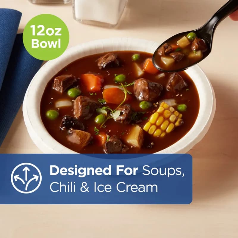 Dixie® Ultra Bowl 12 OZ Paper White Heavy 1000/Case