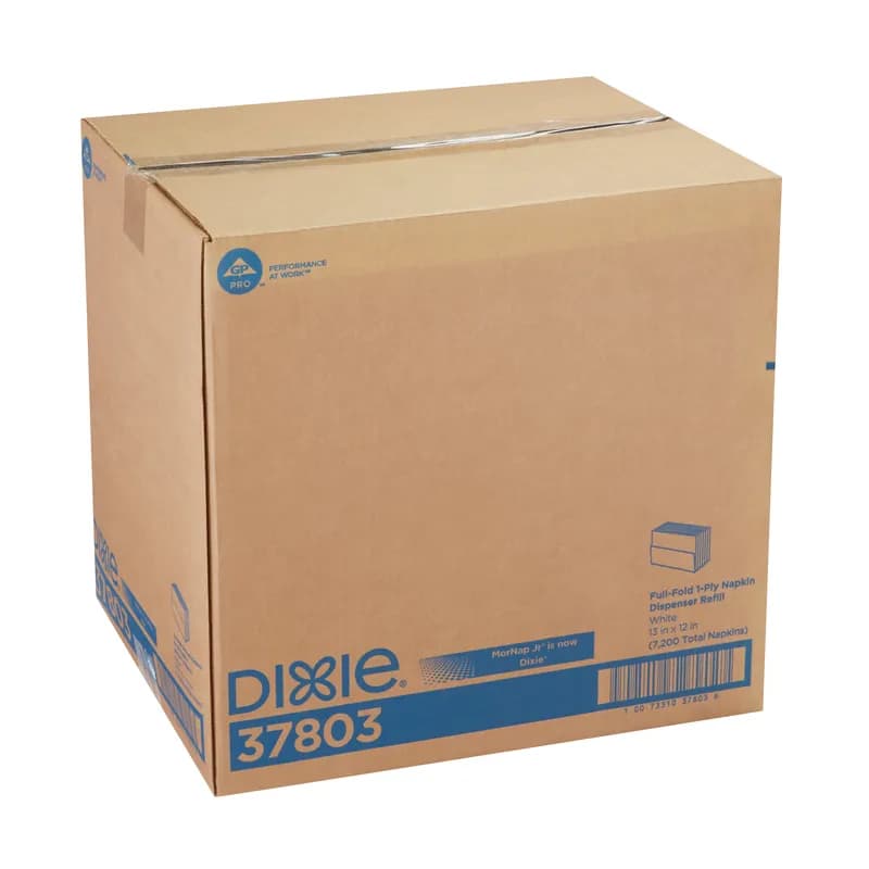 Dixie® Dispenser Napkins 12X13 IN White 1PLY Full Fold Refill 600 Sheets/Pack 12 Packs/Case 7200 Sheets/Case
