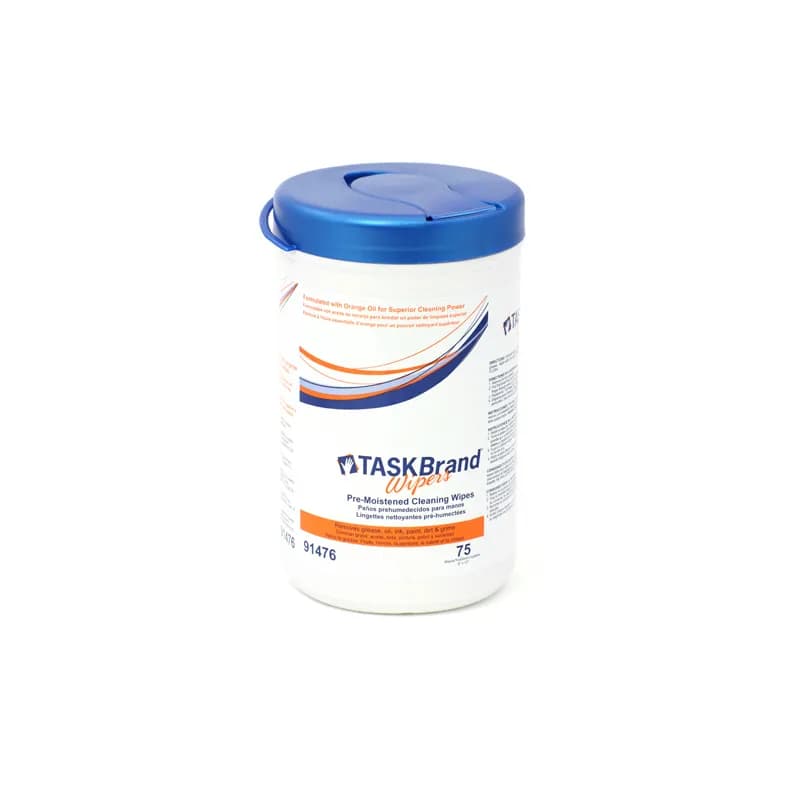 TaskBrand® Cleaning Wipe Pre-Moistened 75 Count/Pack 6 Packs/Case 450 Count/Case