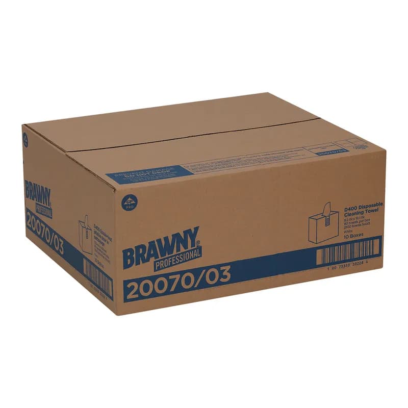 Brawny® Professional Cleaning Wipe 16.1X9.2 IN 1 DRC White Pop-Up Box 90 Sheets/Pack 10 Packs/Case 900 Sheets/Case