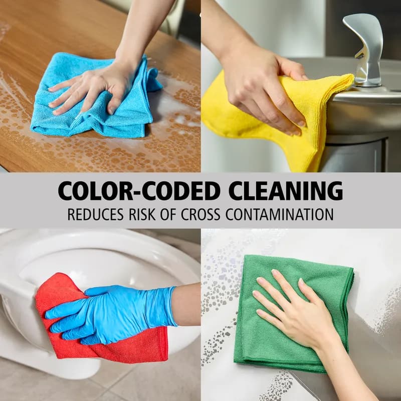 Hygen™ Cleaning Cloth 12X12X0.06 IN Microfiber Yellow 12 Count/Pack 48 Packs/Case 576 Count/Case