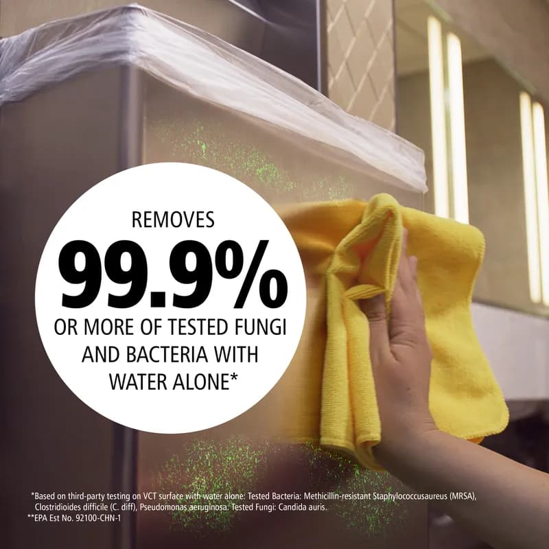 Hygen™ Cleaning Cloth 12X12X0.06 IN Microfiber Yellow 12 Count/Pack 48 Packs/Case 576 Count/Case