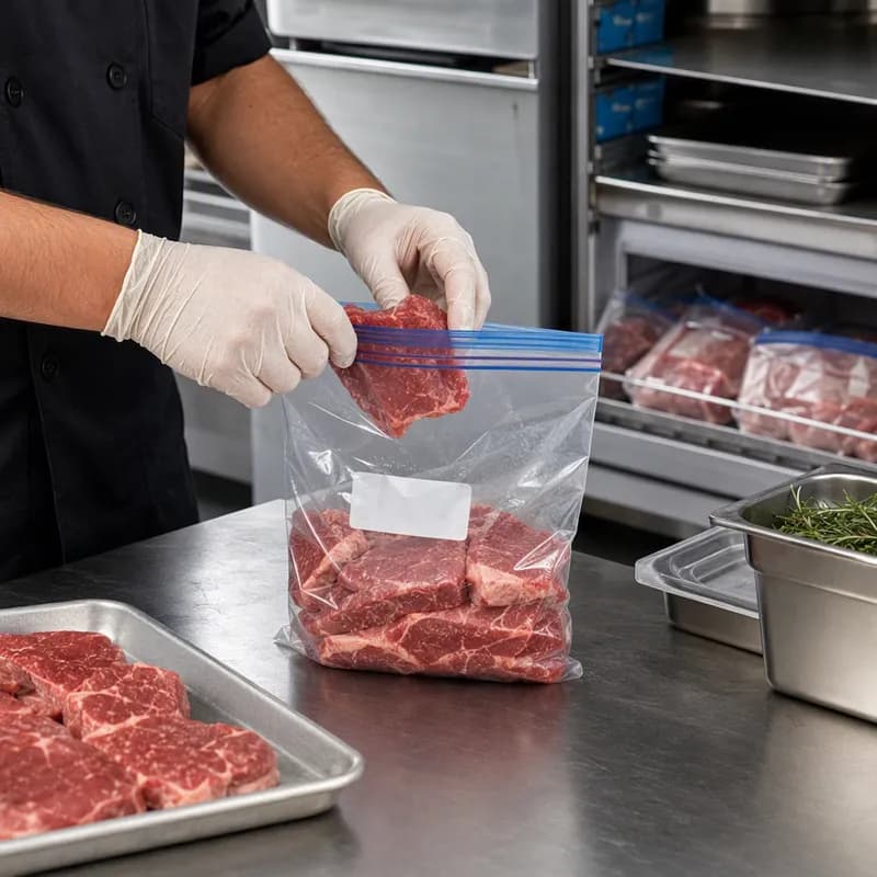 Ziploc® Freezer Bag 1 QT Plastic With Double Zip Seal Closure 9/Case