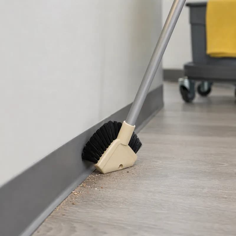 Baseboard Brush PP Black 2 Screw Holes 1/Each